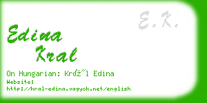 edina kral business card